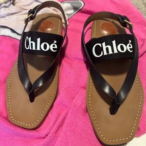 Black Chloe sandals